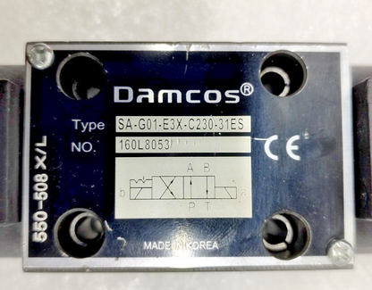 Damcos SA-G01-E3X-C230-31ES Directional control valve 160L8053 - NEW #3