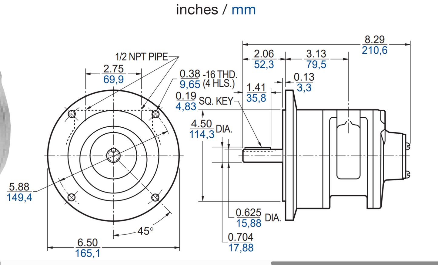 GAST 6AM-NRV-11A Air Motor 4hp, 3kw, 7bar, 3000rpm - Refurbished & Tested