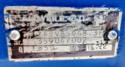 Allweiler ZASV 850 G8.3F Triple Screw Pump - Pressure Tested