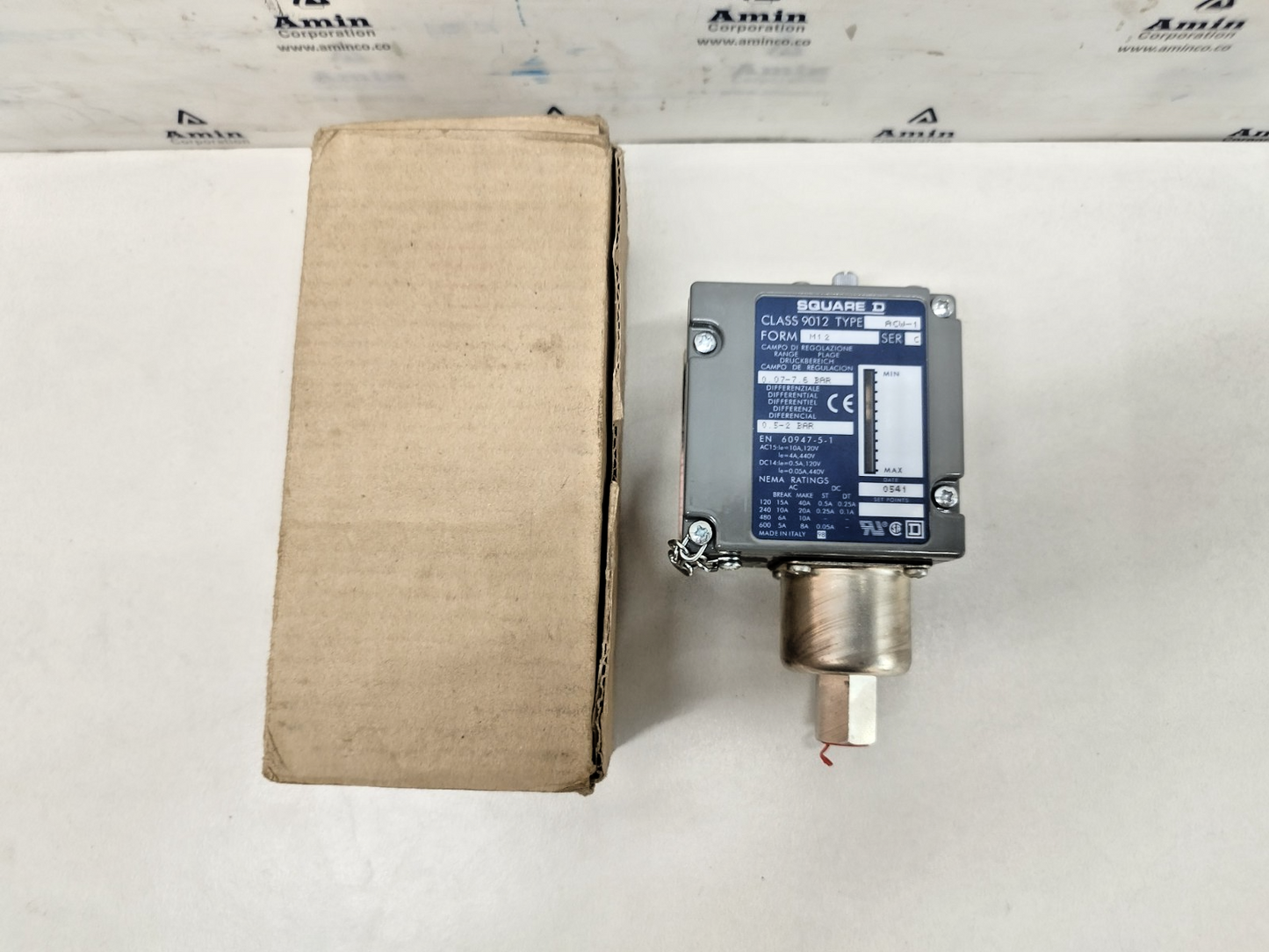 SQUARE D Class: 9012 ACW-1 Form: M12 Ser.: C Pressure Switch - NEW