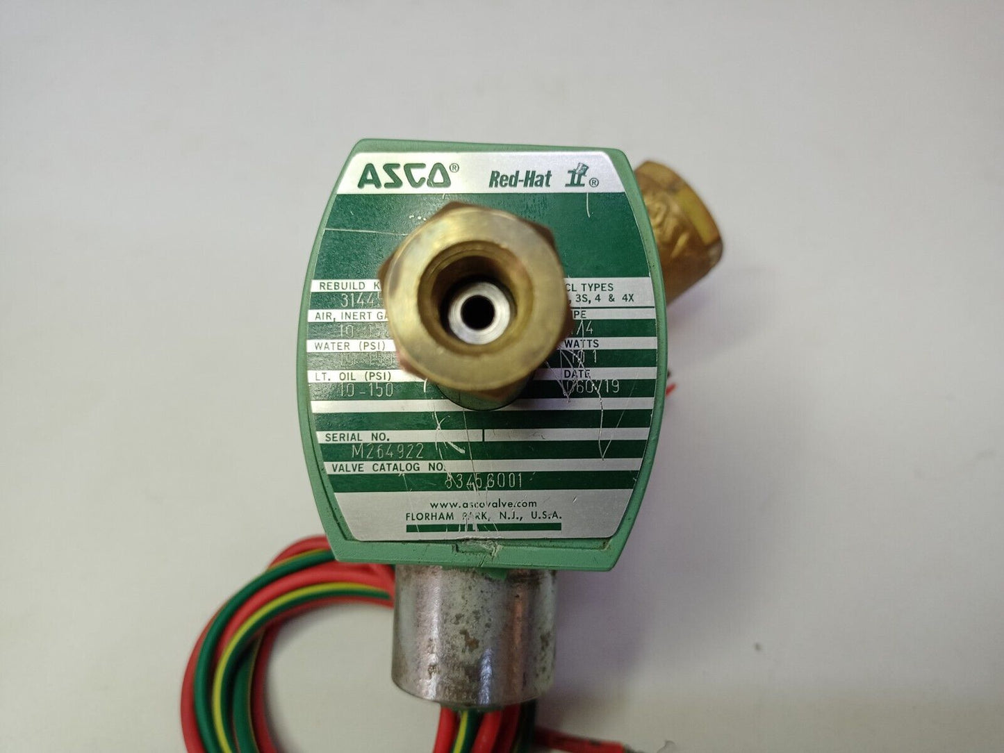 ASCO RED HAT 8345g001 120/60 110/50 FT 1/4'' 4-WAY SOLENOID VALVE (lot of 2)