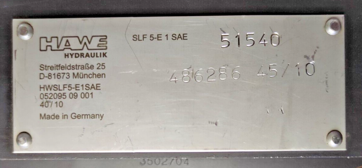 Hawe Hydraulik SLF5-E1SAE Proportional directional valve, PSVF A/280-5 - NEW