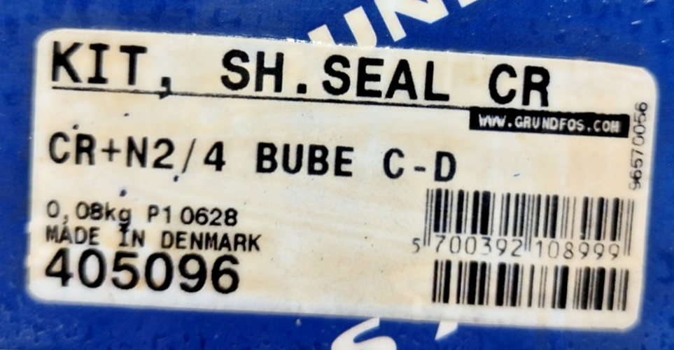 Grundfos 405096 Kit Shaft Seal CR+N2/4 BUBE C-D - NEW