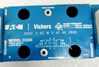 Eaton Vickers DG4V-3-6C-M-U-H7-60 EN38 Directional Control Valve - NEW