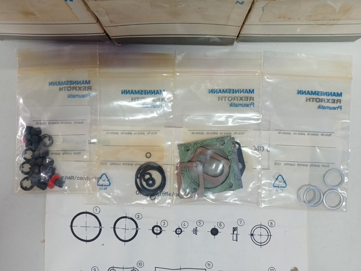 Rexroth 3410400002 Pneumatic Valve Repair kit - NEW