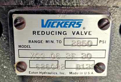 Vickers XCG-06-3F-30 Pressure Reducing valve 2850 psi max. - NEW #2