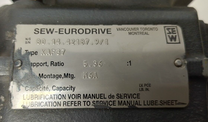 Sew-Eurodrive KAF87 gear unit gear motor - NEW