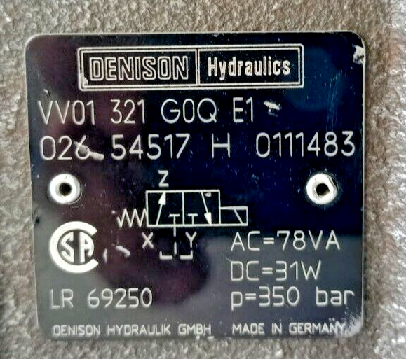 Denison D4S 06-912-144-11C0Q-B1, 026-38138-H VV01-321-G0Q-E1, S16-39495-0 - NEW