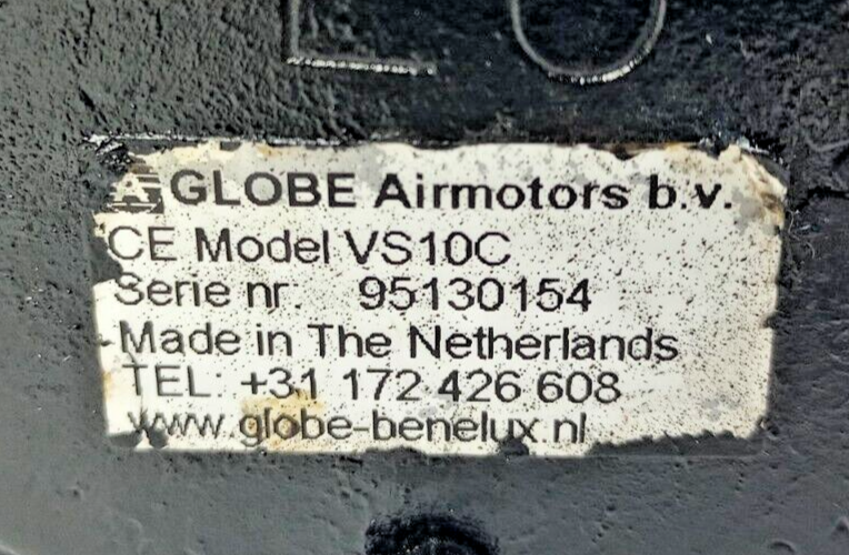 Globe Air motor VS10C Pneumatic Vane Air motor 12.8 HP/ 9.5 kW 2400RPM - NEW