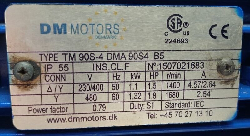 IMO ACE 032N2 NTBP Triple Screw Pump with 1.1/1.32kw 50/60hz,1400/1680rpm Motor