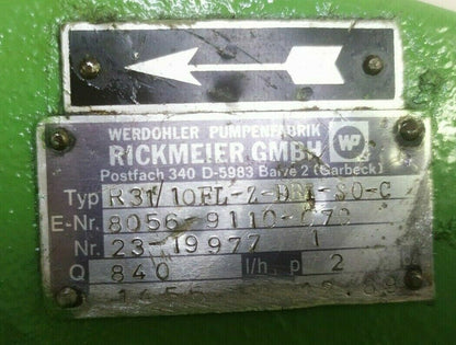 RICKMEIER R31/10 FL-Z-DBI-S0-C Hydraulic gear pump