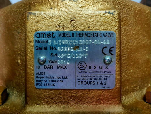 AMOT MODEL B THERMOSTATIC CONTROL VALVE MODEL: 2 1/2BRCC12007-00-AA - NEW