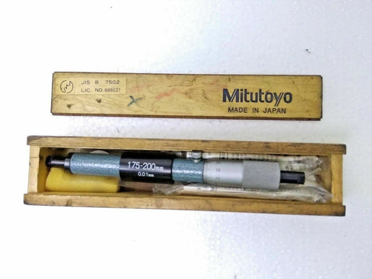 Mitutoyo Tubular Inside Micrometer Range: 175-200mm Resolution: 0.01mm - NEW