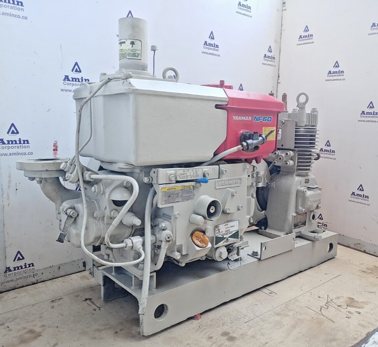 Yanmar Diesel Engine NF60 with KSC3N-V Emergency Air compressor - Tested