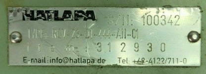 Hatlapa RCV-23-D1-444-AN-01 Lever operated valve