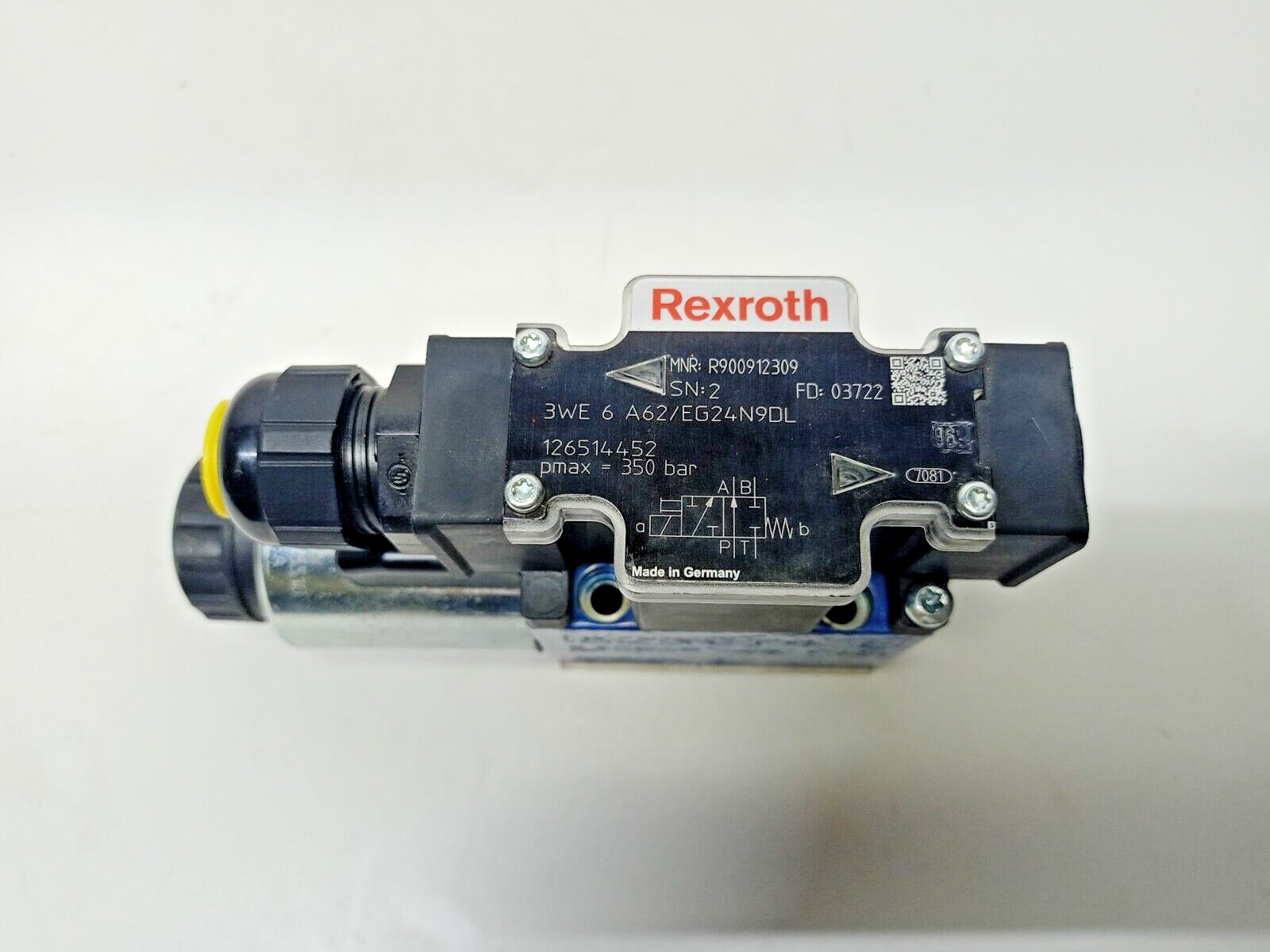 Rexroth R900912309 3WE6A62/EG24N9DL Directional control valve 24VDC - NEW