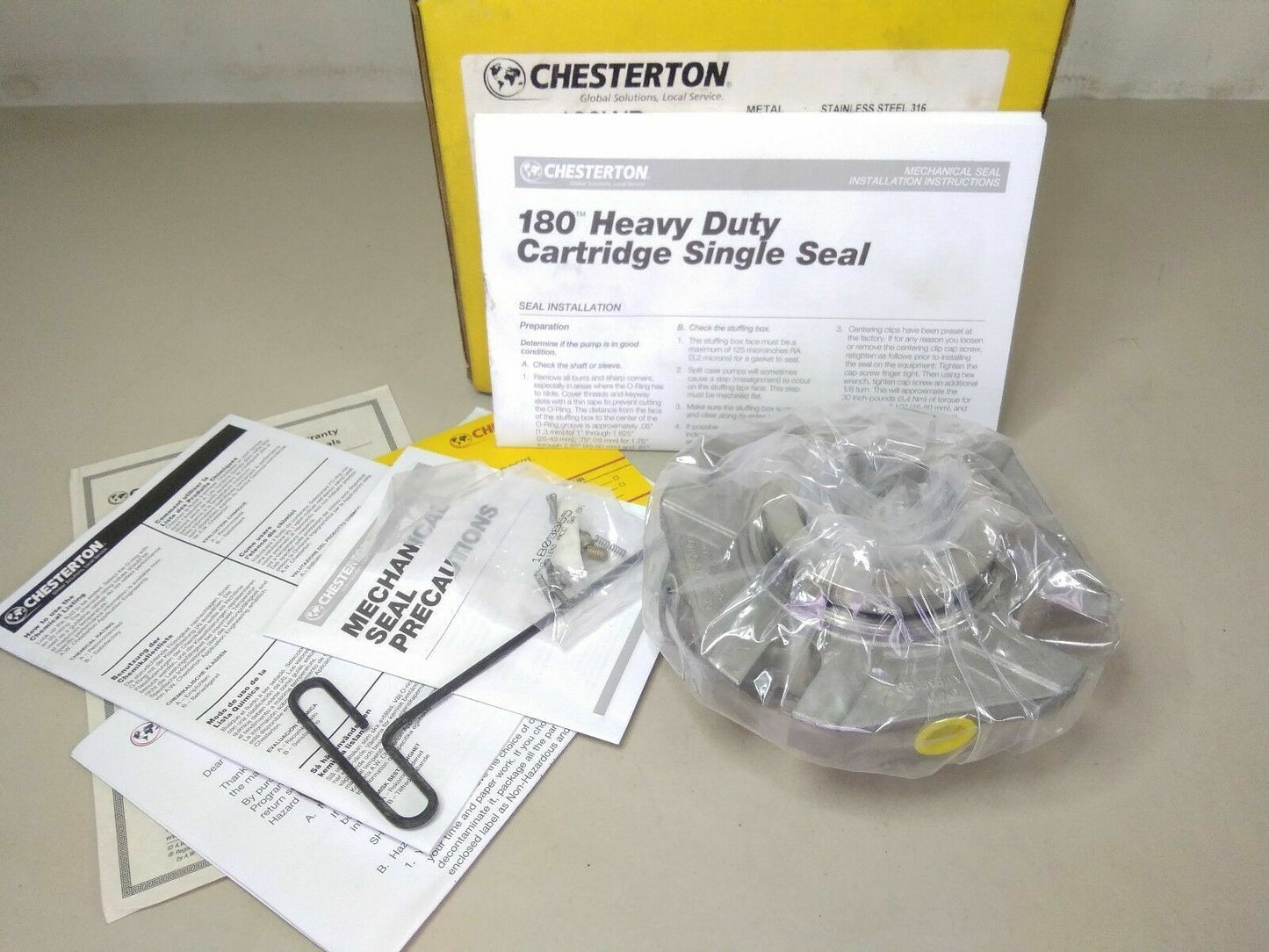 CHESTERTON 180WB HIGH RELIABILITY CARTRIDGE SINGLE SEAL SIZE-17 - NEW