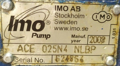 IMO Pump ACE 025N4 NLBP Magnetic coupling Triple screw pump