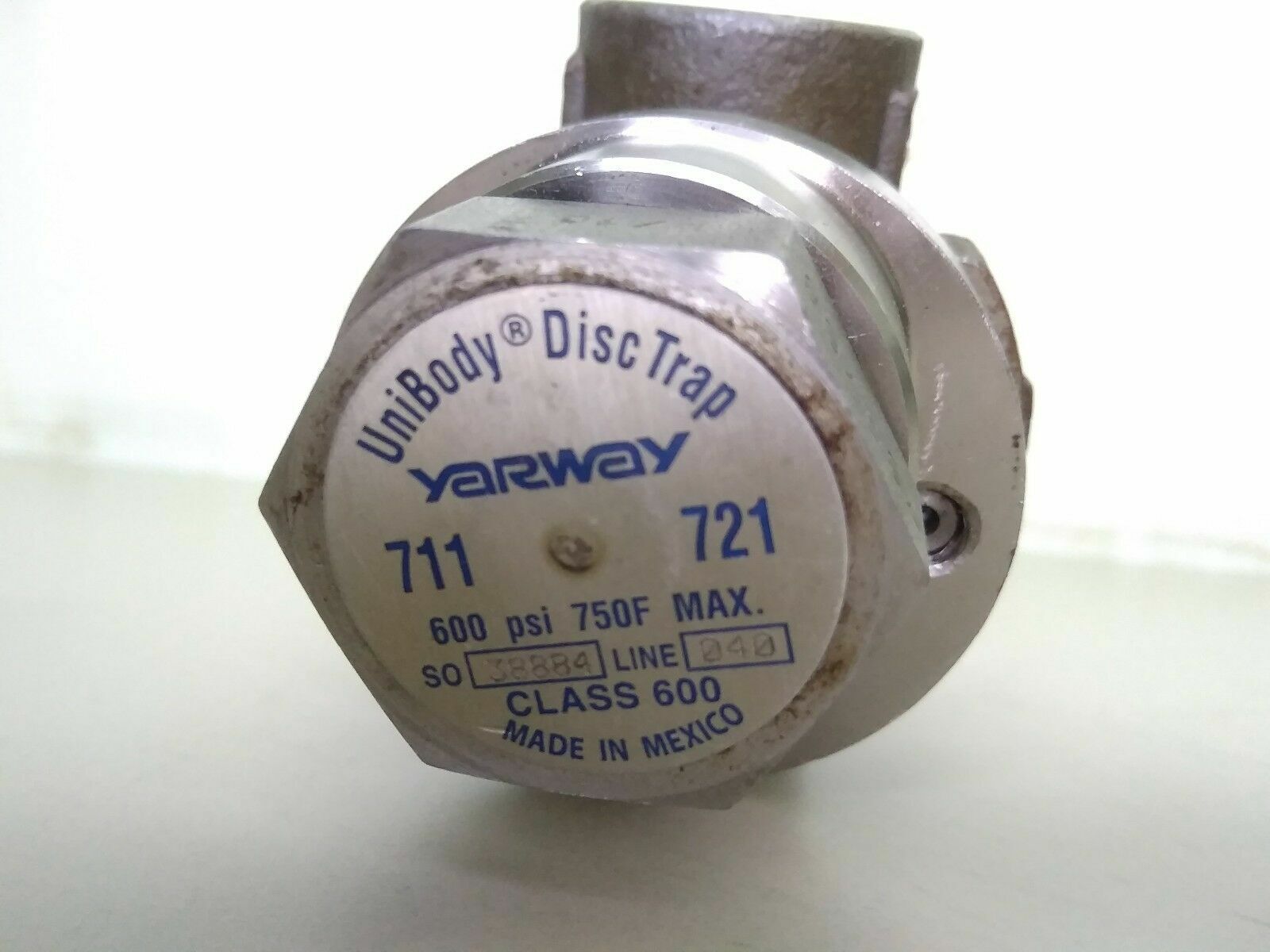 Yarway UniBody Plus Steam Disc Trap 711 721 600 psi 750F max. Class 600