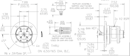 Gast 6AM-ARV-54 Air motor - New Free Fast shipping