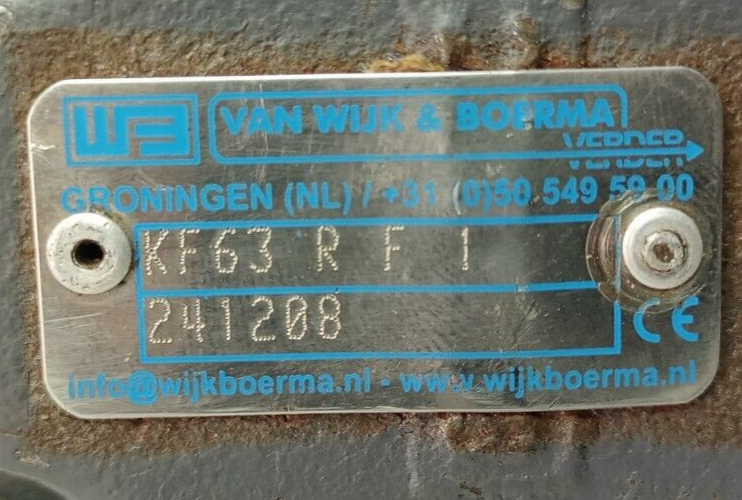 Van Wijk & Boerma/ Kracht KF63 RF1 Hydraulic gear pump - NEW