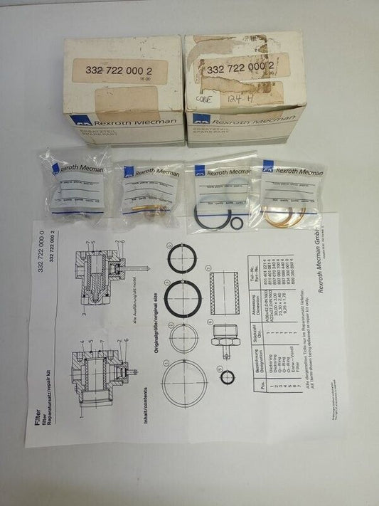 Rexroth 3327220002 Pneumatic Valve Repair kit - NEW