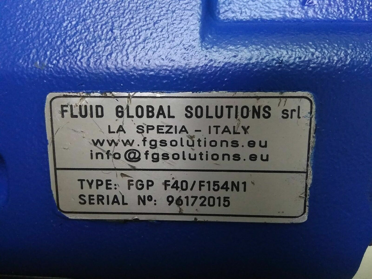 FGS Type: FGP F40/F154N1 Triple screw pump Fluid global solutions pump