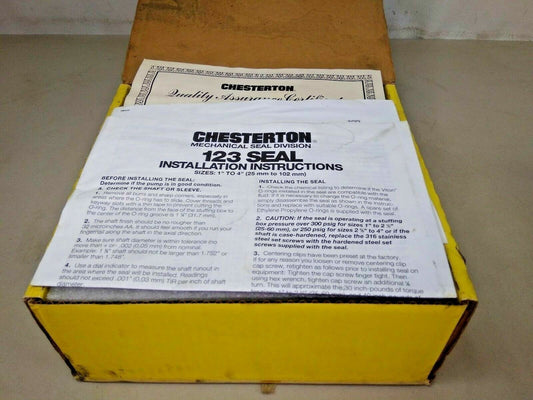 Chesterton 123-1-20 SPK CB/CR Spare Seal Kit - NEW
