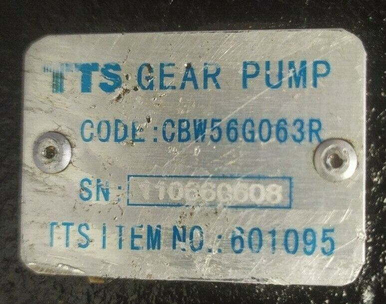 TTS Gear pump CBW56G063R Hydraulic gear pump TTS Item No.: 601095