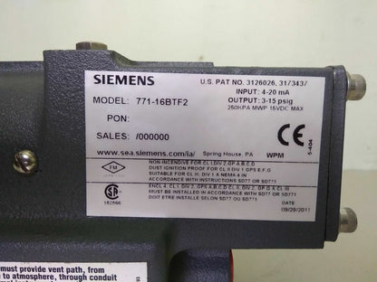 SIEMENS TRANSDUCER 771-16BTF2