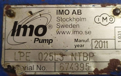 IMO Pump LPE 025L3 NTBP Triple screw pump - Pressure TESTED