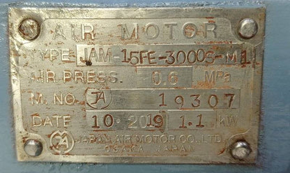 JAM-1.5FE-3000S-M1 JAPAN Air Motor - TESTED