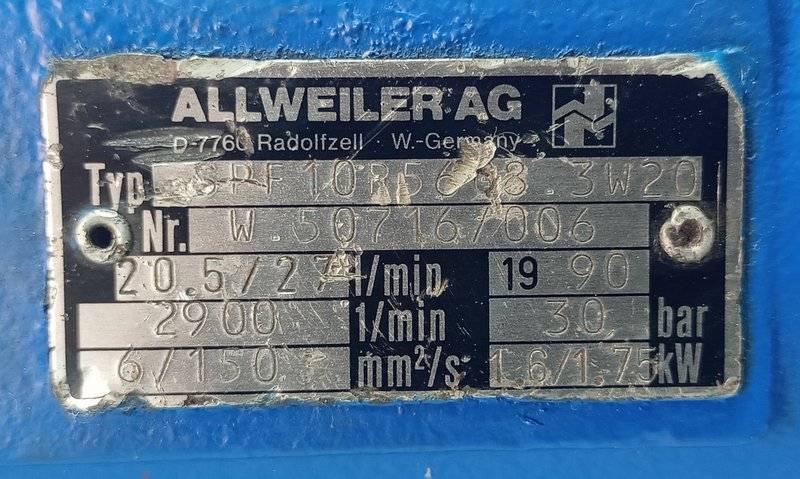 Allweiler SPF10R56G8.3-W20 Triple screw pump - Refurbished & Tested