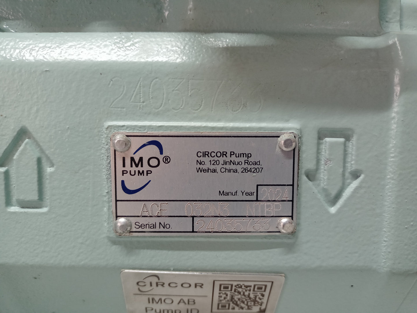 Brand New Circor IMO ACE 032N3 NTBP Triple Screw Pump