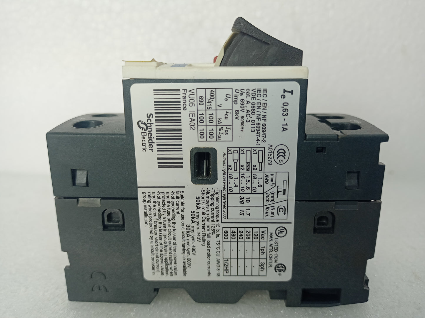 Telemecanique GV2ME05/0.63-1A Motor Circuit Breaker