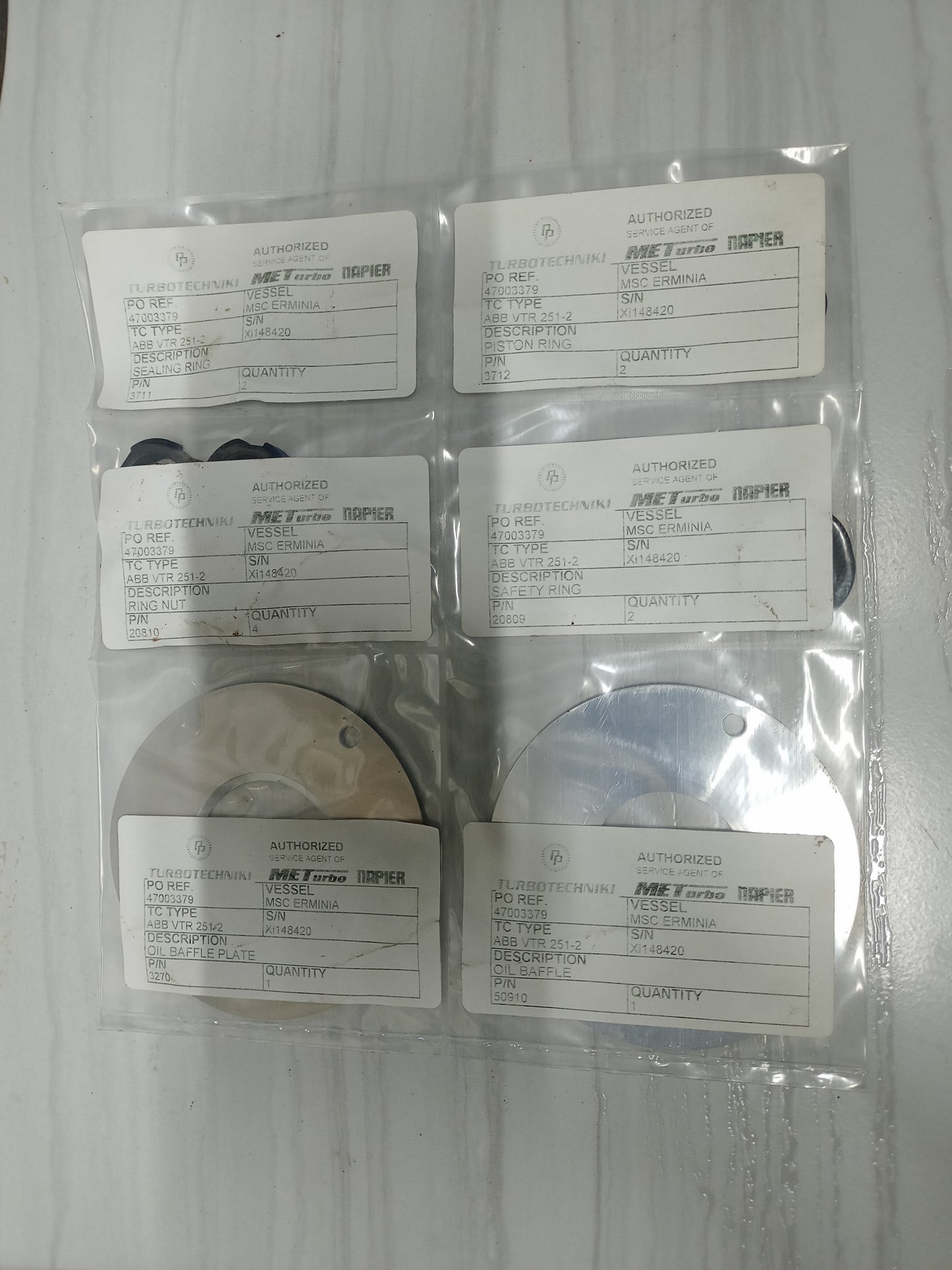 ABB Turbocharger VTR 251 Kit with bearing pair Set - NEW