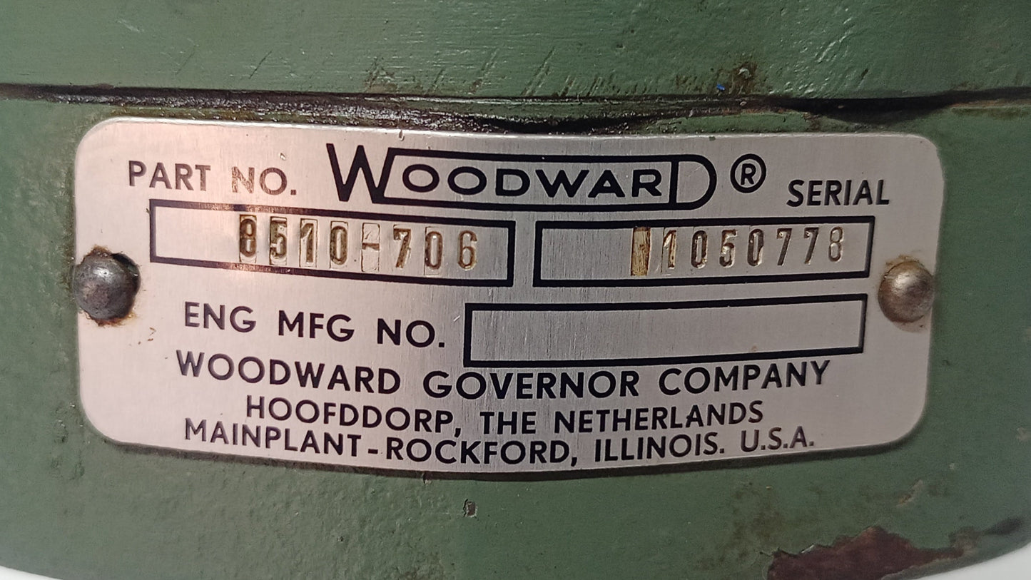 Woodward Part No. 8510-706 Governor with motor