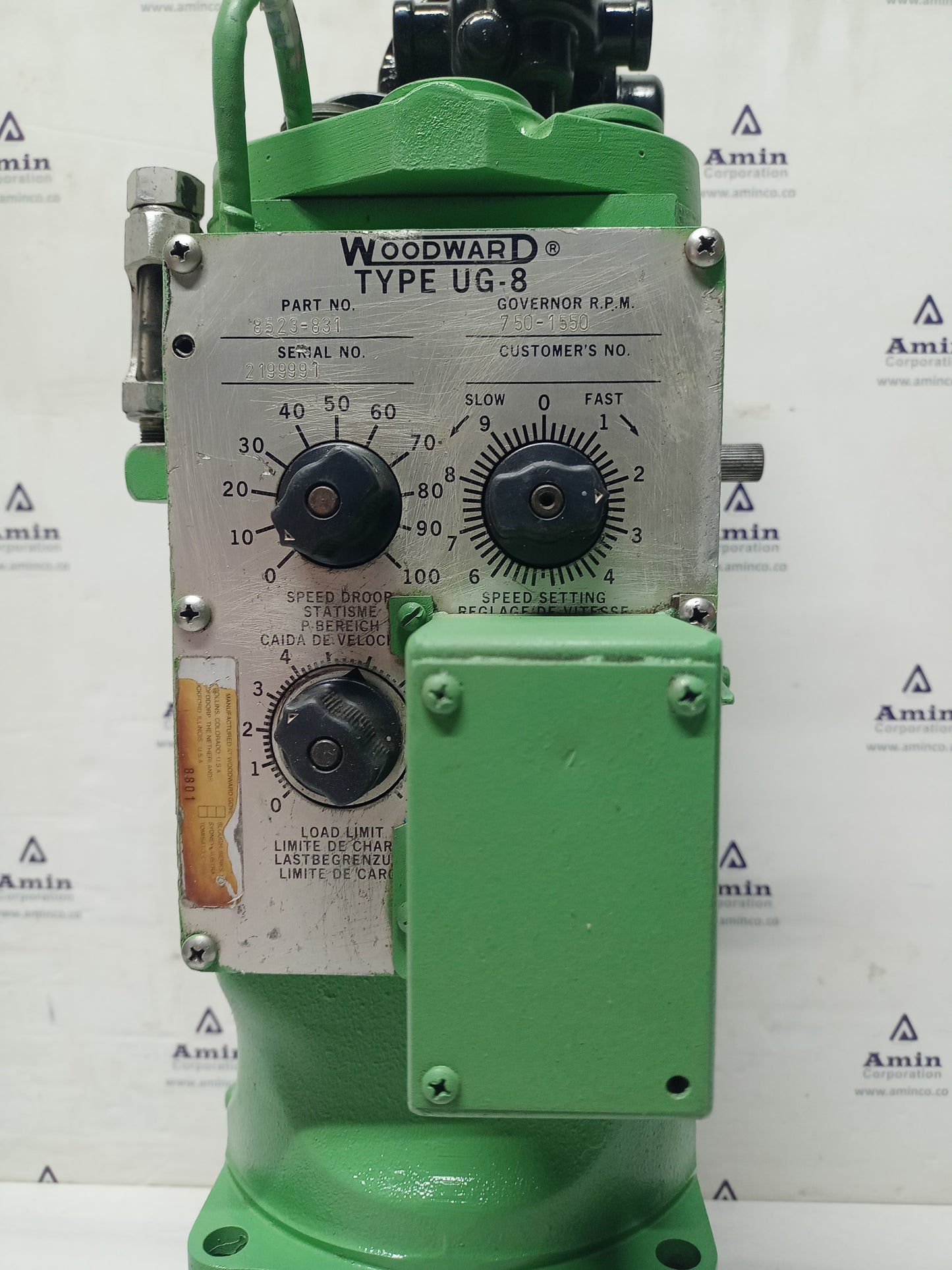 Woodward UG-8 Governor part No. : 8523-831  RPM: 750-1550