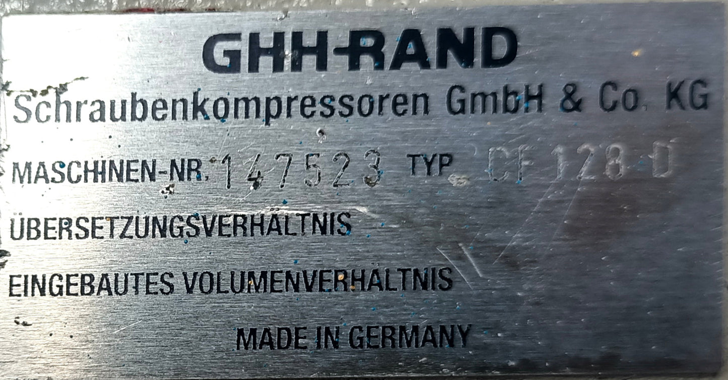 GHH-RAND CF 128 D Screw Compressor Airend CF128D
