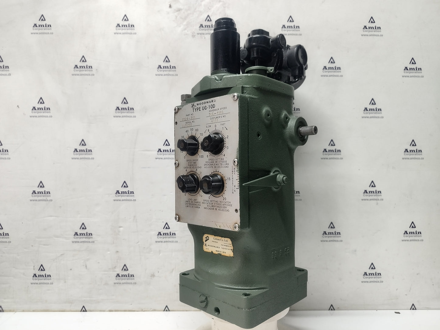 Woodward Governor UG-10D P/N: 8524-708 RPM: 760-1560 - Tested 6 months Warranty