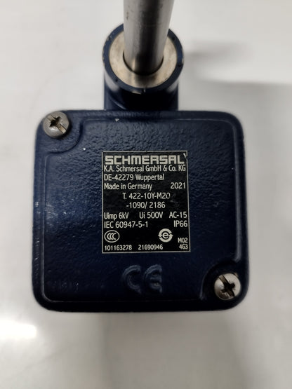 SCHMERSAL T.422-10Y-M20-1090/2186, AC-15, Ui 500V, Uimp 6kV Limit Switch - NEW