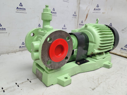 Naniwa pump ALG-32N Gear pump with 3-phase Induction motor Complete - Tested #2