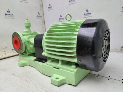Naniwa pump ALG-32N Gear pump with 3-phase Induction motor Complete - Tested #2