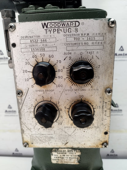 Woodward UG-8 Governor part No.: 8522-546 RPM: 700-1415 - TESTED #2