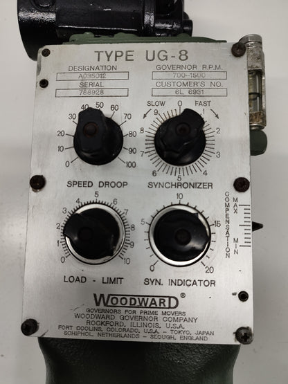Woodward UG-8 Governor part No. : A035012 RPM: 700-1500 - TESTED
