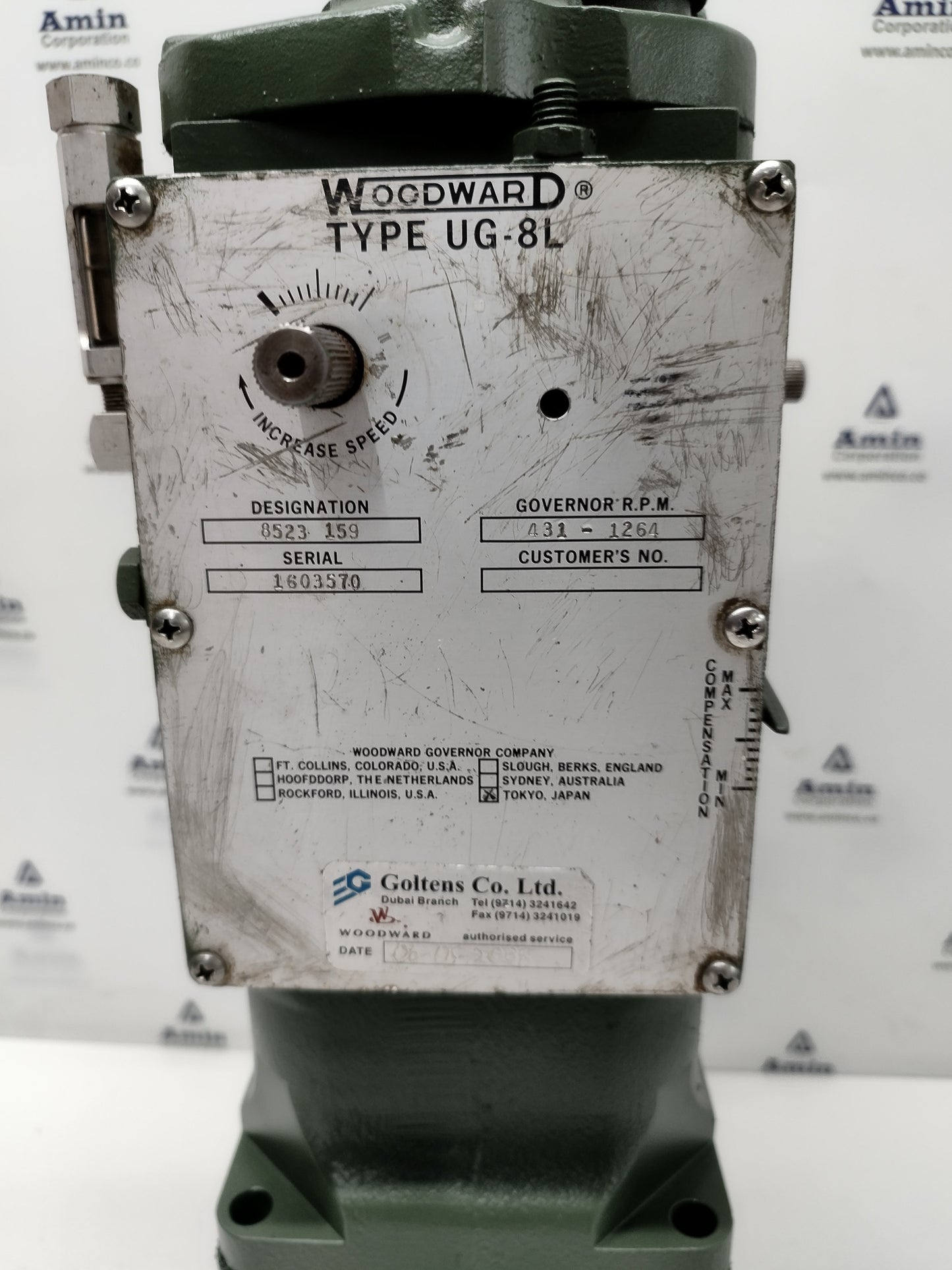 Woodward Governor UG-8L 8523-159 RPM: 431-1264 - TESTED