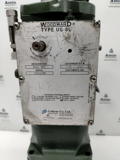 Woodward Governor UG-8L 8523-159 RPM: 431-1264 - TESTED