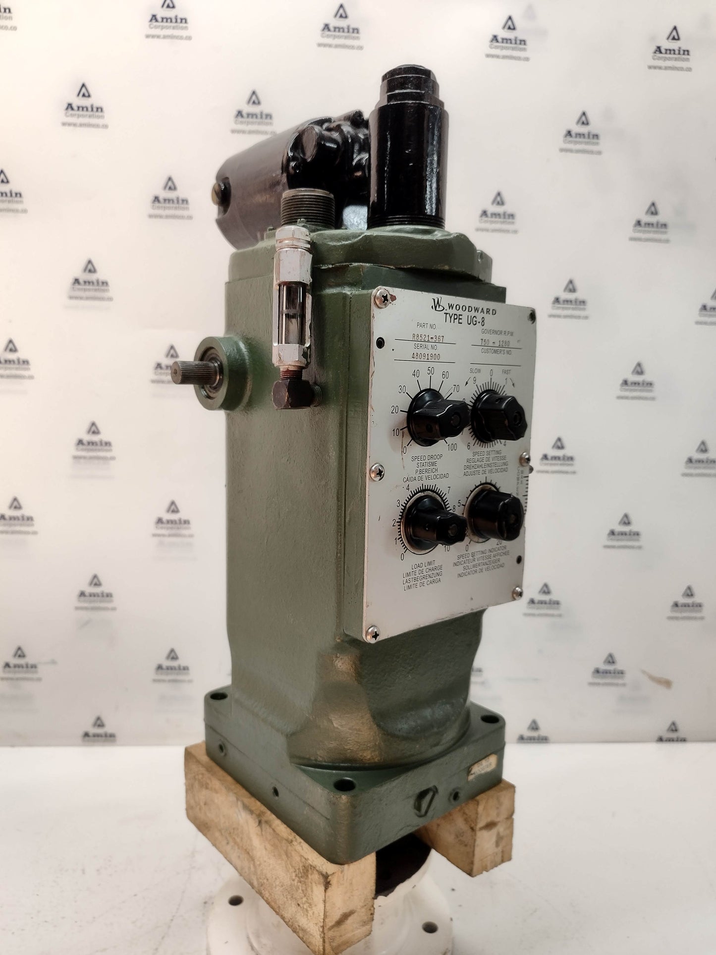 Woodward UG-8 Governor part No. : R 8521-367 RPM: 750-1280 - TESTED