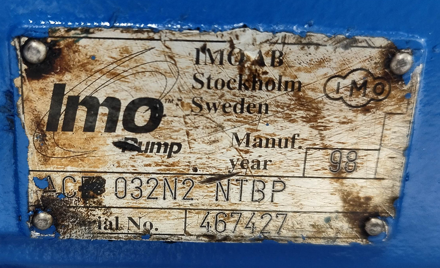 IMO Pump ACE 032N2 NTBP Triple screw Oil Pump - Tested #2