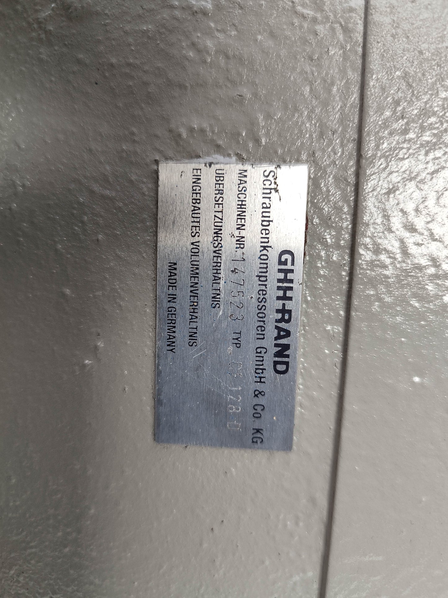 GHH-RAND CF 128 D Screw Compressor Airend CF128D